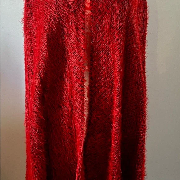 Cozy Red Women's Reversible Sweater - Picture 4 of 4